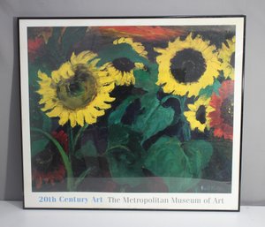 Framed 20th Century Art Print  Sunflowers By The Metropolitan Museum Of Art