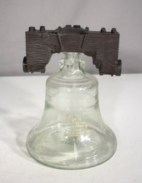 Vintage Liberty Bell Whiskey Decanter  8 Tall, Bicentennial Commemorative Bottle