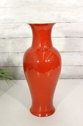 14' Chinese Red Glaze Porcelain Vase  Marked Underglaze Red Ox Blood Style