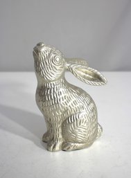 6' Polished Metal Bunny Figurine  Elegant Decorative Accent