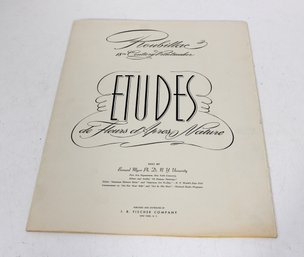 Vintage Florilge Tudes Au Fleurs DAprs Nature  I.B. Fischer Co. Illustrated Music Folio