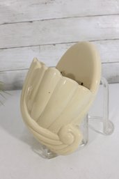 Art Deco TAI Trenton Potteries NJ White Wall Pocket Planter  Vintage USA 9.5'