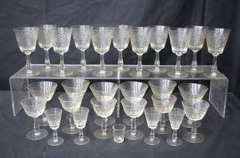 Vintage Cut Crystal Stemware Collection