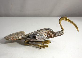 Brass And Stone Egyptian Ibus Bird The God Of Knowledge - 4' H X 9' L