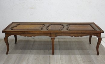 Vintage French Provincial Coffee Table With Scalloped Detail