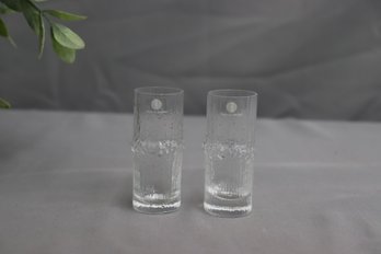 Pair Of Vintage Niva Shot Glasses By Tapio Wirkkala, Made In Finland