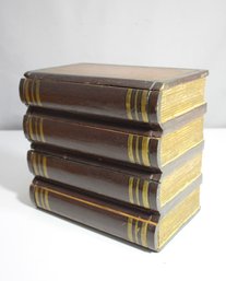 Vintage Faux Book Storage Box Set  Four Hidden Drawers