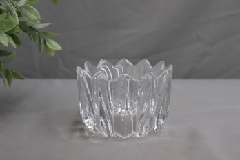 Orrefors Crystal Scalloped Fleur Bowl