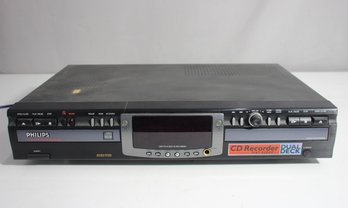 Philips CD Recorder Dual Deck  Untested  High Speed Audio Recording