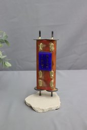 9'Decorative Metal Torah On Stand