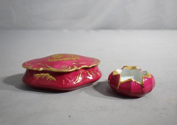 Pair Of Splendid Limoges Porcelain Pieces