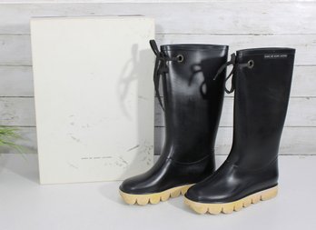 #28-Marc By Marc Jacobs Black Rubber Rain Boots  Womens Size 7  Designer Waterproof Boots