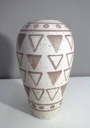 'Vintage 16-inch Decorative Ceramic Vase With Abstract Patterns'