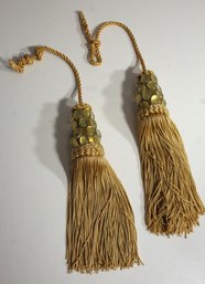 Pair Of Elegant Decorative Tassels With Beaded Detail