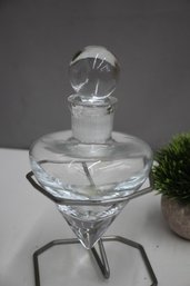 Crystal Fully Handcrafted Spinning  Top Shape  Decanter