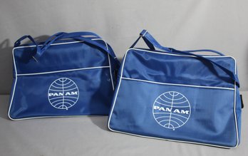 'Pair Of Vintage PAN AM Travel Flight Shoulder Tote Bags'