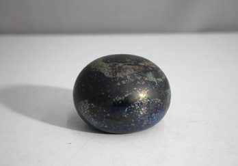 Iridescent Glass Paperweight, 2.5'