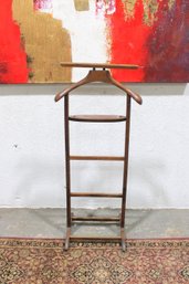 Vintage Wooden Valet Stand / Gentleman's Butler  Clothes Stand   Height: 42 In  Width: 18.5 In