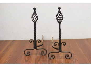 Vintage Hearth Fireplace Andirons