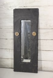 Guaranteed Irish Slate Wall Mirror W/ Decorative Spiral Accents  20' X 8'