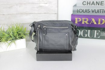 Bueno Black Faux Leather Crossbody Shoulder Bag  Multi Zip Pockets  Soft Pebbled Finish  Everyday Purse