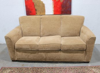 Flexsteel South Haven Sleeper Sofa  Tan Upholstered Pull-Out Couch Bed-clean