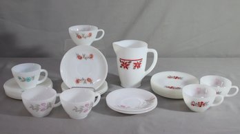 Mixed Group Lot Vintage Fire King & Federal Milk Glass Tea Cups And Saucers And More