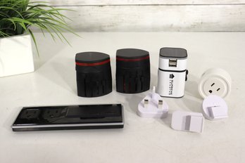 Lot Of Travel Power Adapters / USB Charging Blocks / Universal Plug Converters  Mixed Brands