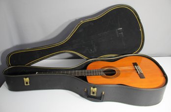 Vintage Korean Classical Guitar With Case  Made In Korea