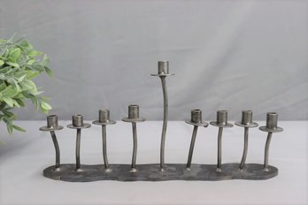 Puzzle Form Base Metal 9 Stem Candelabra/Menorah