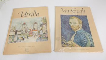 Vintage Art Portfolio Lot  Utrillo & Van Gogh Color Print Books  Old Treasures Of The World