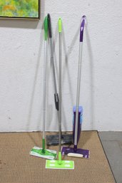 Set Of 3 Floor Cleaning Mops  Swivel Head & Spray Mop Styles  Household Essentials