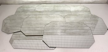 Set Of Octagon Beveled Edge Mirrors  18' X 12' Decorative Table Mats