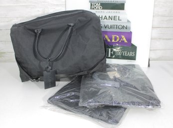 Travel Bag Set  3 Piece Black Garment Bag & Duffle Carry Set W/ Handles & Storage Covers