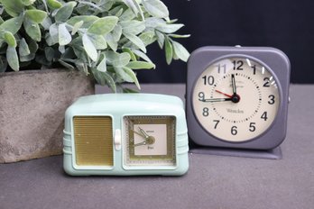 Westclox Monogram Silver Bell Alarm Clock