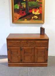 Vintage Solid Wood Sideboard Cabinet  Classic Storage Credenza With Drawers & Doors  31'H X 40'W X 19'D