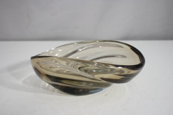 3'H X 8'W X 5.5'D - Vintage Jaroslav Beranek Krdlovice Glass Bowl - 1960s