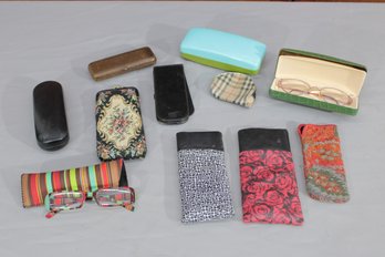 #308-Vintage & Designer Eyeglass Case Lot   Kate Spade, Hard & Soft Cases, Colorful Styles