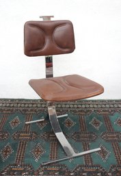 Rare Vintage Maison CC Chair  Chrome & Leather Mid-Century Modern Design