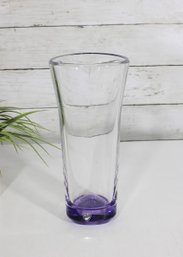 Karim Rashid TRE Vase Violet  Orrefors Crystal Art Glass Vase 9.5' Modern Design