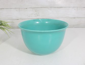 Vintage Turquoise Mixing Bowl  6 H X 9 Round  Mid-Century Kitchenware