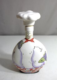 Chef-Themed Decorative Ceramic Bottle By Jay Imports With Stopper
