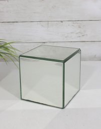 Modern Mirrored Glass Cube Dcor  5' X 5' X 5' Minimalist Display Accent