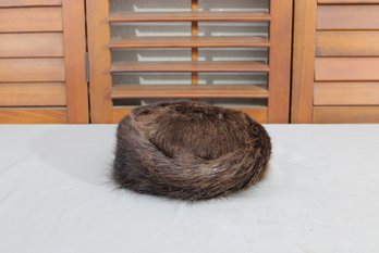 #314-Vintage Real Fur Hat  Brown Mink Or Fox Style  Classic Winter Fashion