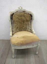 Antique French Provincial Carved Chair Frame  Restoration Project