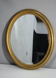 'Vintage Oval Wall Mirror With Gold Frame - 24' X 19'