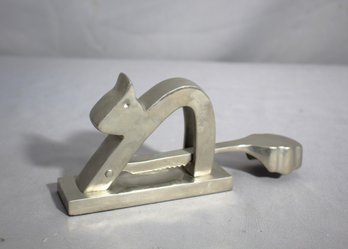 Crate & Barrel Squirrel Nutcracker - Vintage Silver Finish