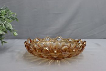 MCM Amber Fostoria Glass Centerpieces