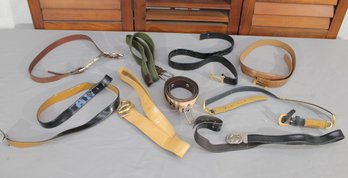 #317-Fashion Belt Lot  Designer-Style Buckles  M, H, CC & More  As-Is / Unverified