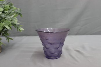 Small Consolidated Glass Catalonian Purple Vase